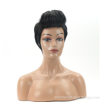 aishili wholesale short pixie cut wigs synthetic hair wig for black women